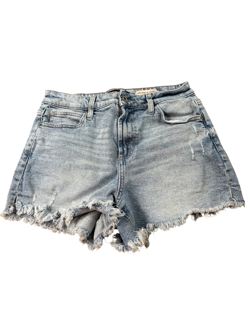 BCBGeneration High Rise 4” Frayed Hem Jean Shorts. Size 9/29